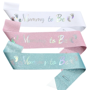 Mommy To Be Daddy To Be Party Schärpe Glitzer Stoffschärpe Für Babyparty Geschlechtsenthüllung Eltern Zeremonie Geschenk Mit Sicherheitsnadel