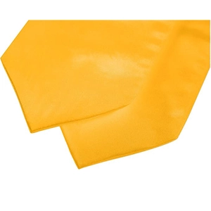 Golden satin graduation sash for ceremony awards with a sleek pointed end design