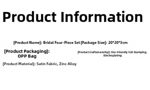 Detail specifications for Bride to Be wedding set with satin sash and alloy tiara info