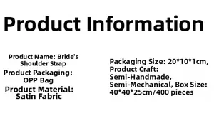 Specifications of the satin bridal sash with gold lettering for bachelorette parties