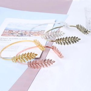 Serre-Tête Baroque en Alliage avec Feuilles pour Femmes Or Argent Or Rose Bronze Couronne de Laurier Grecque Bijoux de Cheveux