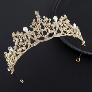 Couronne de Mariée de Luxe en Alliage Cristal Strass Coiffe Pour Mariage Anniversaire Fête Femmes Accessoires de Cheveux