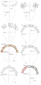 Guide des tailles pour serre-têtes de Noël et Nouvel An avec bois de cerf et étoiles
