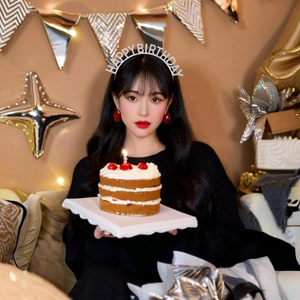 Serre-tête strass Happy Birthday et boucles d'oreilles rouges pour une fête d'anniversaire