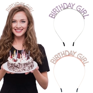 Birthday Girl Strass-Haarreif-Set für Party-Deko und festliche Haar-Accessoires