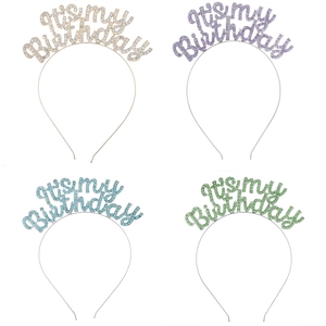 Στέκα με Γράμματα από Στρας It's My Birthday Κράμα Μεταλλικό Διακοσμητικά Πάρτι Γενεθλίων για Γυναίκες