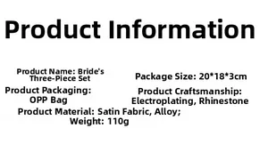Detaillierte Produktdaten für Bride to Be Satin-Schärpe und Strass-Tiara Set für Hochzeiten