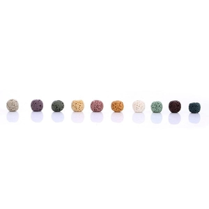 Colorful 8mm and 16mm natural lava stone beads for essential oil diffuser DIY jewelry