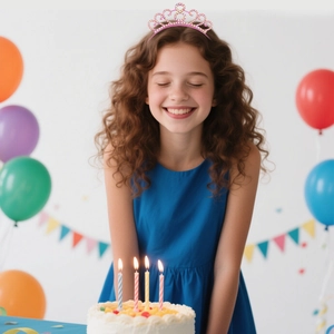 Serre-tête couronne princesse strass rose pour fête d'anniversaire fille avec design coeur