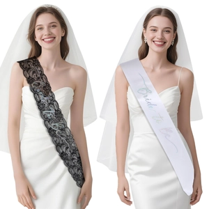 Écharpes Bride to be en dentelle et satin pour enterrements de vie de jeune fille