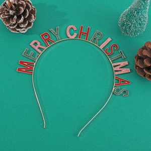 Λαμπερή στέκα Merry Christmas σε γιορτινό κόκκινο και πράσινο σε χρυσό πλαίσιο