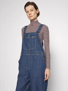 Casual Women Denim Overalls Loose Straight Leg Jumpsuits Adjustable Straps Retro Washed Cotton Workwear Fashion Trousers