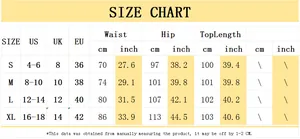 Detailed size chart for women's slim fit flare jeans with measurements in cm and inches