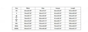 Detailed size chart for retro flare jeans from XS to 4XL in centimeters and inches