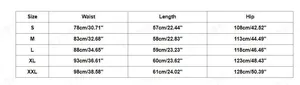 Tableau des tailles pour short en jean homme avec mesures de taille, hanches et longueur