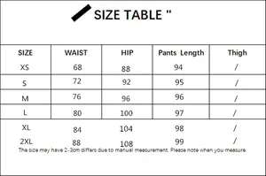 Size chart showing waist, hip, and length measurements for women's flare jeans