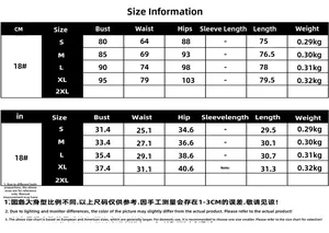 Detailed size chart for V-neck halter romper showing S to 2XL measurements in CM and IN