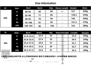Size chart for women's split maxi dress showing CM and inch measurements for S-XXL sizes