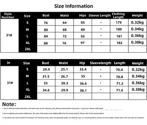 Detailed size chart in CM and IN for fish-tail halter evening dress showing S-XL measurements
