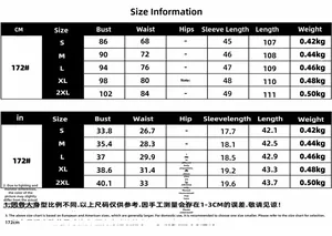 Size chart for women's cocktail dress showing CM and Inch measurements for sizes S to 2XL