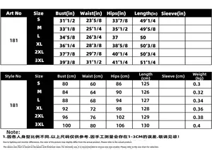 Detailed size chart for V-neck summer dress in inches and cm for sizes S to 3XL