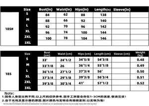 Detailed size chart for ruffles jumpsuit showing bust, waist, and hips measurements