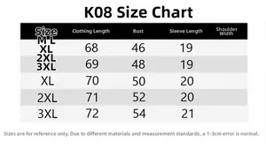 Größentabelle für schmal geschnittenes Kurzarm-Strickshirt mit Länge und Brustumfang