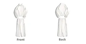 Vue avant et arrière du survêtement blanc minimaliste avec détails de rayures latérales