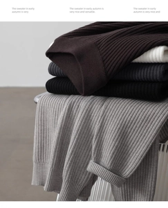 Close-up of premium ribbed knit fabric texture showing various color options and soft material