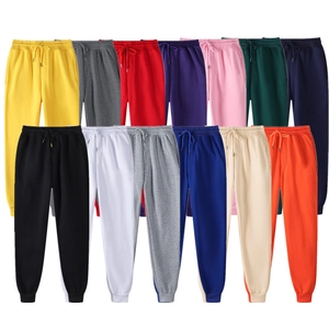 Pantaloni della Tuta Unisex Foderati in Pile Coulisse Vita Elastica Polsini a Costine Casual Sportivi Corsa Allenamento Pantaloni Lunghi