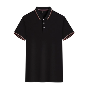 Men's Business Casual Pique Polo Shirt Short Sleeve Contrast Stripe Collar Slim Fit Polyester Breathable Golf Top Daily Wear