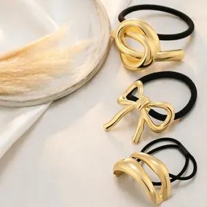 Élastiques À Cheveux Géométriques En Alliage De Zinc Attaches De Queue De Cheval Élastiques Accessoires Cheveux Femmes
