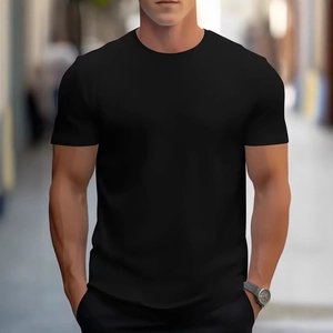 Men's Quick Dry Short Sleeve T-Shirt Crew Neck Breathable Casual Solid Color Summer Fitted Sports Top Polyester Tee