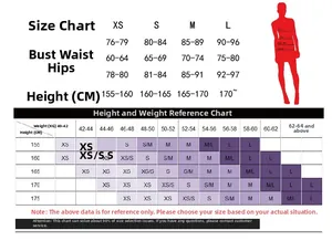 Detailed size guide table showing measurements for the sexy deep V-neck bandage dress