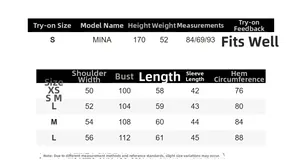 Detailed size chart and model measurements for the bandage halter neck party dress