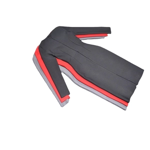 Slim fit long sleeve pencil dress set in black, red, and grey with invisible back zipper