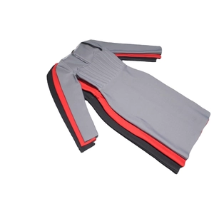 Sexy slim-fit bodycon dress with sweetheart neckline in grey, red, and black colors