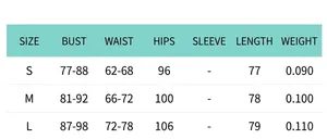 Size chart for women's sleeveless slim mini dress showing bust, waist, and hip measurements