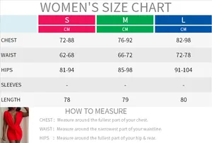Guide des tailles pour robe courte sans manches avec mesures poitrine taille et hanches