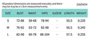 Size chart detail for mesh halter mini dress with bust waist and length measurements
