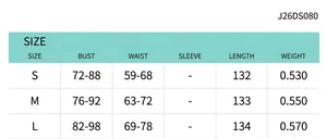 Size chart for V-neck halter maxi dress with bust, waist, and length in cm and weight