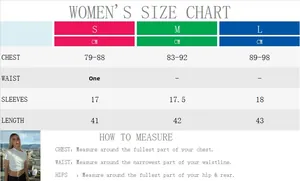 Women's size chart for irregular twist crop top with detailed S, M, L measurements