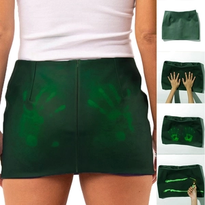 Minigonna bodycon estiva da donna in tessuto termosensibile che cambia colore