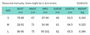 Detailed size chart for street style strapless leather mini dress showing bust and waist
