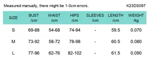 Gedetailleerde maattabel voor dames slim print mini-jurk met borst- en taillematen