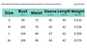 Size chart for women's slim fit padded jacket with chest, waist, sleeve, and length metrics