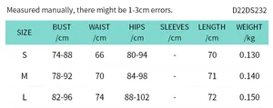 Guide des tailles avec mesures du buste et des hanches pour la mini robe plissée dos nu