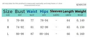 Guide des tailles pour robe courte sexy avec mesures de poitrine de taille et de hanches