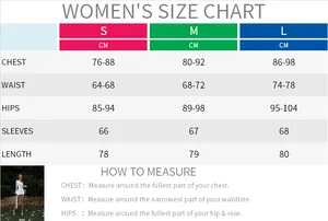 Size chart for the one-shoulder ruffeled sleeve mini dress with detailed measurements