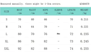 Size chart for sleeveless cowl neck bodysuit including bust, waist, and hip measurements